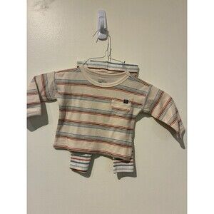 NWT Modern Moments Cream Stripe Shirt & Leggings Outfit - 3-6M